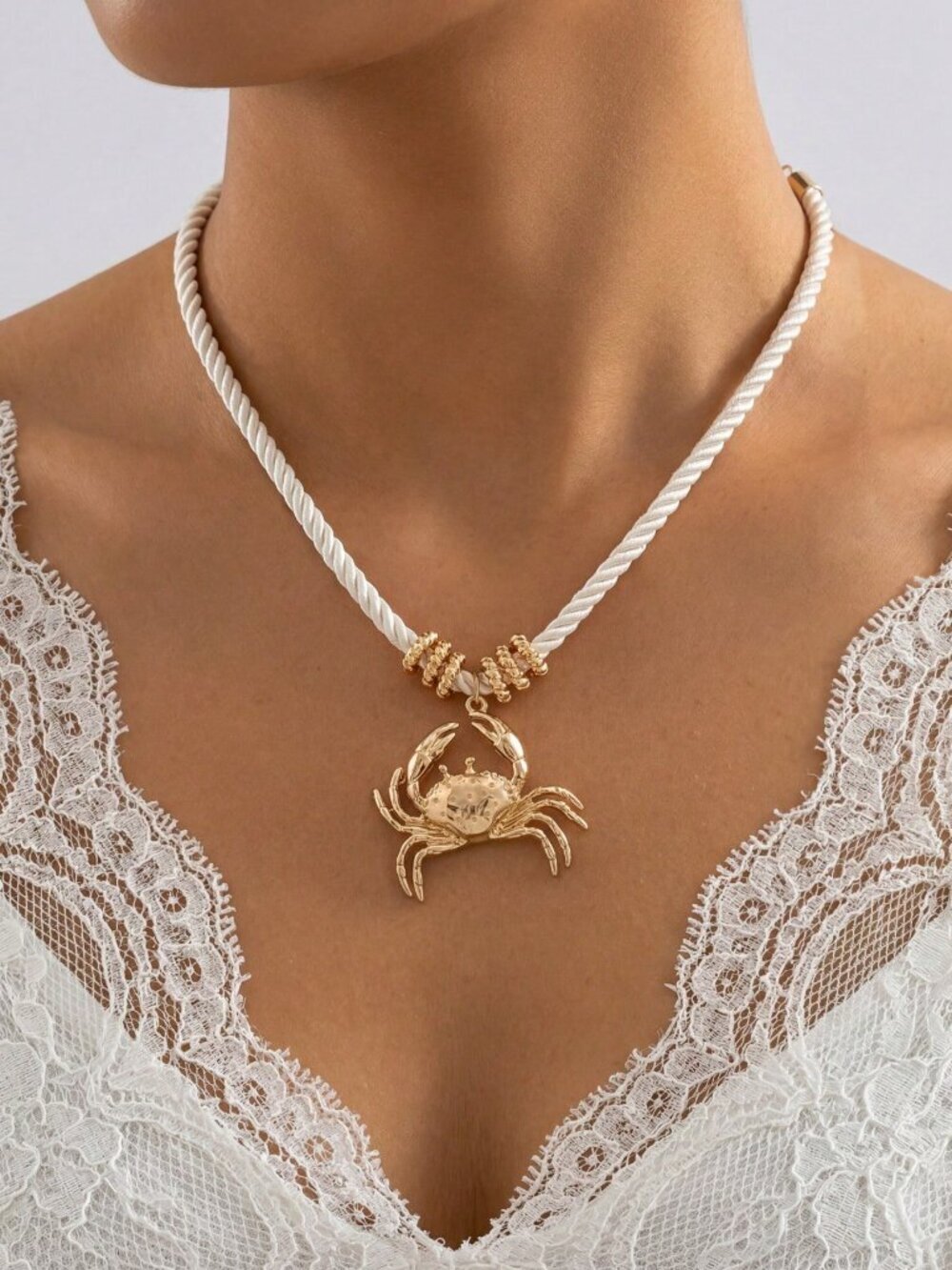 boho Women's Personalized crab Pendant Necklace